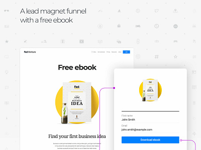 Fast Venture - Ebook design ebook funnel mobile app design responsive design ui ux web website