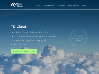 Landing Page button cloud colour full landing page line minimal navigation photography pointer screen simple