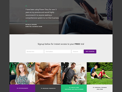 Footer and Sign up design flat footer grid minimal signup testimonial ui web website