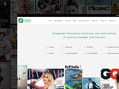 IPS website clean design grid layout magazine minimal publication web website