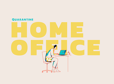 Home Office animation character animator character design computer covid covid 19 drawing graphic design graphics home office illustration office quarantine typography vector work workspace