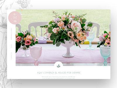 Wedding Designer Website design interface typography ui