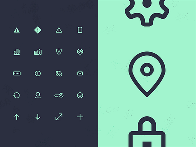 mint & blue icon set