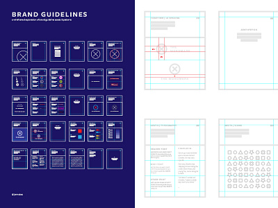 Brand Guidelines Layout Graphic book brand guidelines branding guide icon icons illustration poster wireframes