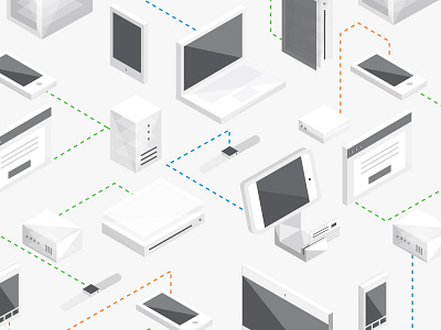 Alternate Cover Graphic Detail cloud computer connect connection device electronic grid isometric phone security server