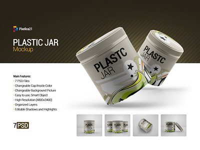 Plastic Jar Mockup