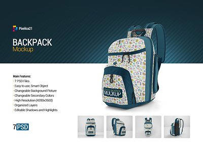 School Backpack Mock up