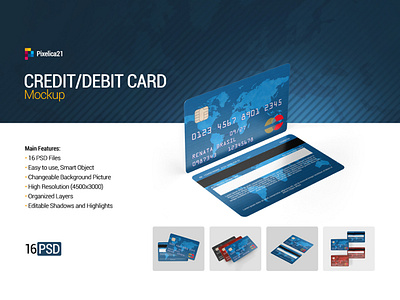 Credit/Debit/Gift Card Mockup