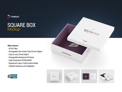 Square Box Mock-up