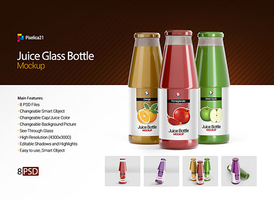 Juice Glass Bottle Mock-up