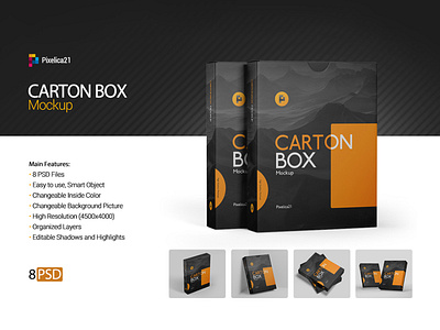 Carton Box Mockup