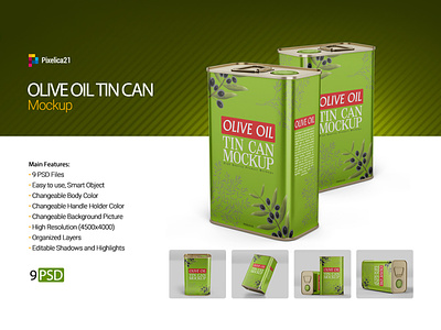 Olive Oil Tin Can Mock-up