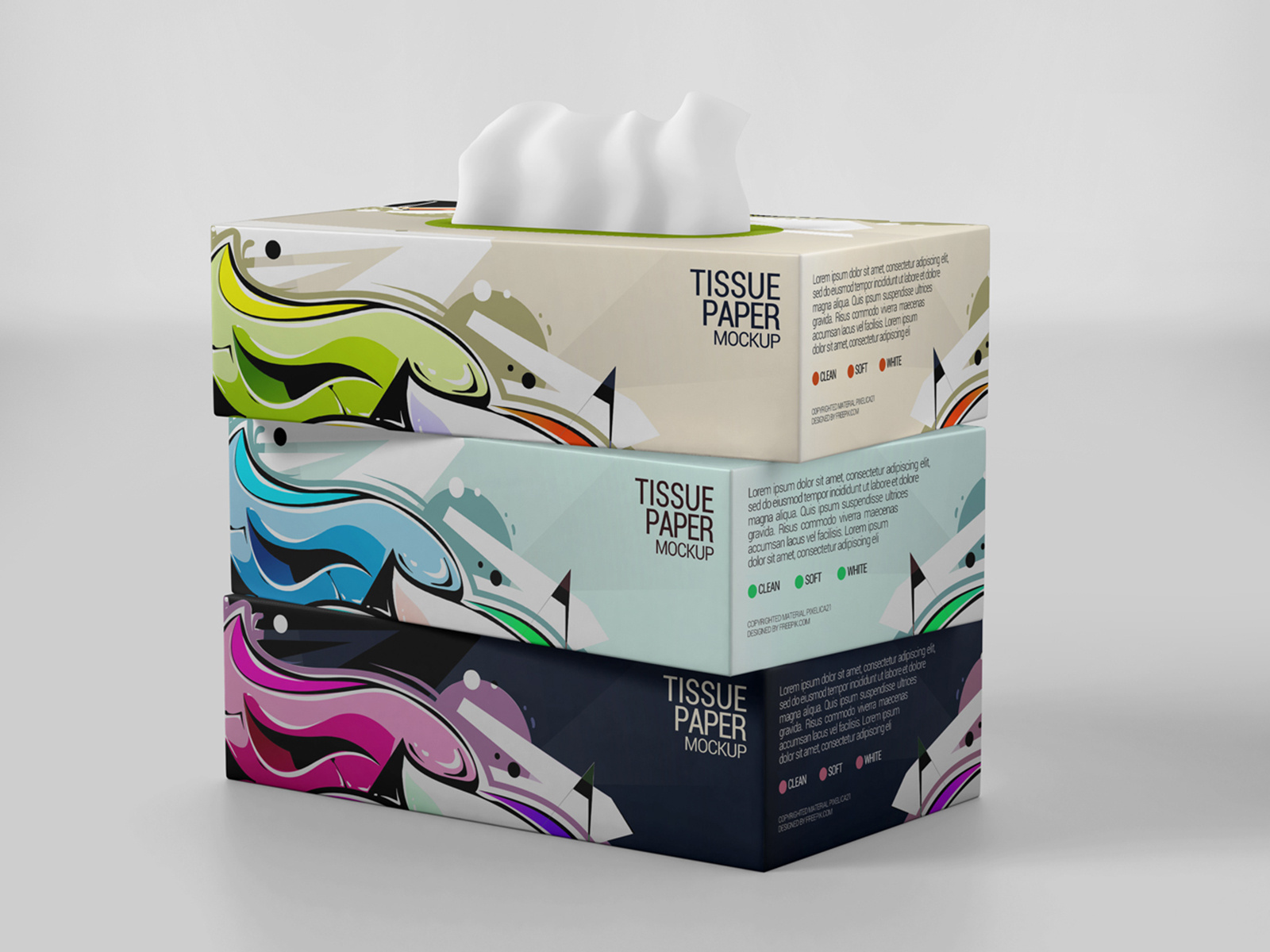 facial tissue box design