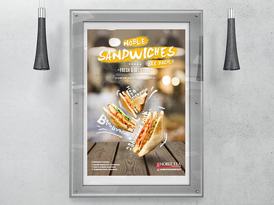 Noble Tea Sandwich Poster design photoshop poster