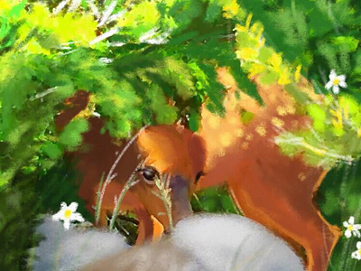 deer paint on Procreate procreate