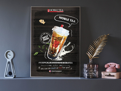 boba milktea poster brand design poster