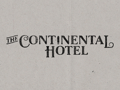 The Continental Hotel - Type Experimentation branding branding and identity branding concept concept crwndesign design experimental type john wick logo movie art print print and pattern texture type art typogaphy