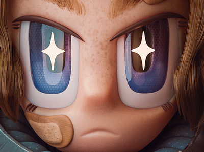 Eye Augmentation Close Up 3d 3d art blender illustration pixar render
