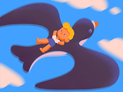 Let’s fly fantasy illustration kids procreate