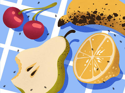 Summer fruits illustration kids procreate