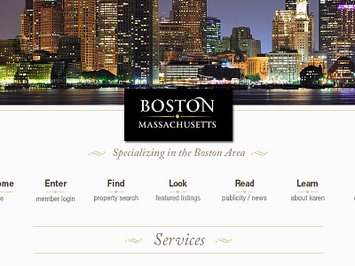 Karen Landry Website Redesign 2 boston mockup real estate web design