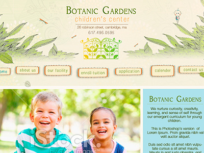 Botanic Gardens Mockup childrens website kids mockup web mockup webdesign