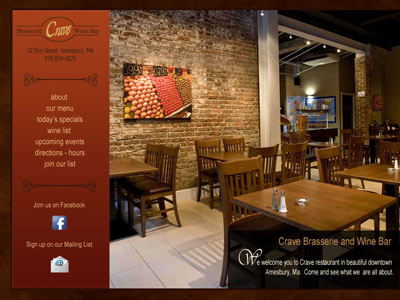 Crave design mock up web