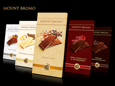 All Flavours of Mount Bromo chocolate chocolate design chocolate product design illustration mount bromo product design wrapper design