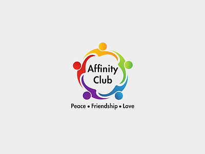 Affinity Club Logo Design affinity affinity club brand design brand identity branding branding design friends friendsgiving friendship logo logo design logodesign logos logotype love peace peaceful t shirt design t shirt logo t shirt logo design