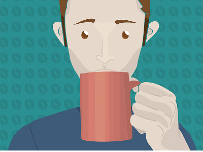 Coffee Me character coffee graphic design illustration man vector