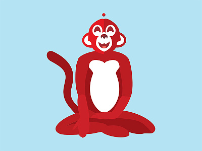 RMC Dharma Monkey character graphic design illustration karma monkey vector