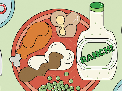 Foods! coffee comfort design food illustration illustrator ranch skillshare yum