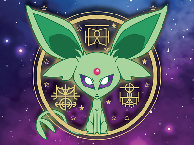 Espeon design espeon graphic design illustration illustrator pokemon vector