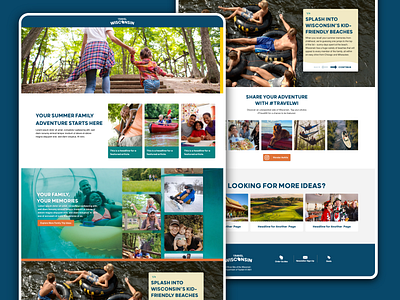 Travel Wisconsin Summer Campaign - Dynamic Landing Pages ui web design website