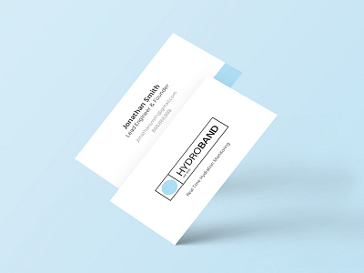 Hydroband Business Cards blue business cards health print water wearable wearable tech