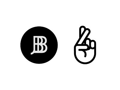 Fingers Crossed black bold fingers crossed hand icon logo simple white
