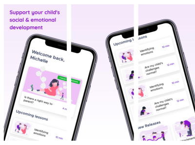 Parenting Support App Preview Screens