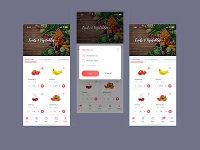 Fruit & Veg - Order and listing concept appdesign design iphonex mobileappdesign ordering ui uidesign