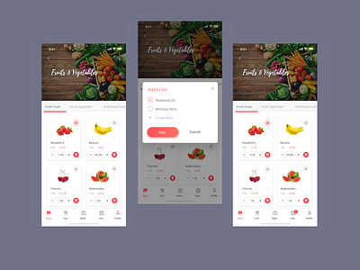 Fruit & Veg - Order and listing concept