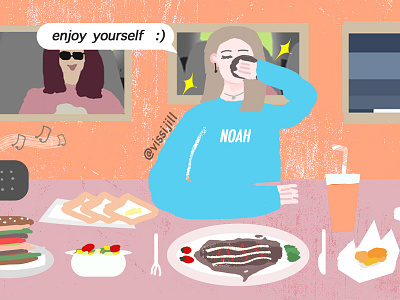 ENJOY YOURSELF design food illustration lifestyle lifestyle illustration