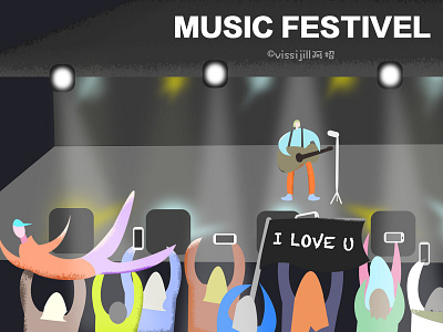 music festivel design illustration illustrator lifestyle live show musicfestival