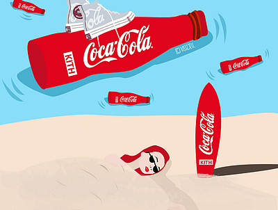 cocacola x kith art artwork beach cocacola design fashion graphic illustration kith sea