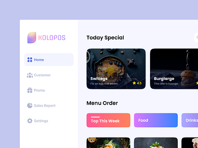 KoloPOS - Dashboard dashboard dashboard ui design exploration ui ui ux user experience user interface ux