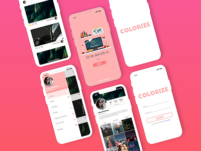 Colorize (Social media concept) app apple debut hello iphone ui