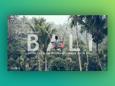 Explore Bali - Landing page landing page rebound redesign ui ux