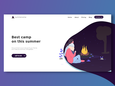 Summer camp - Landing page daily ui landing page ui ui ux ux