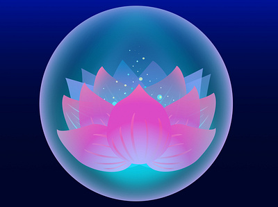 Mysterious Lotus affinity designer art fantasy glow illustration lotus mysterious vector