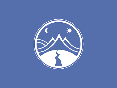 Snowy Mountain abstract art blue brand branding camping clean design flat hiking icon icons identity illustration illustrator logo minimal mountain snow vector