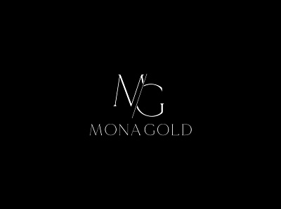 mona gold logo typography