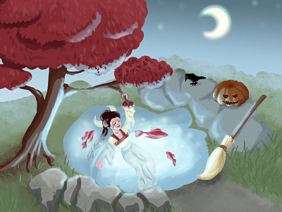 иллюстрация на фентези тему. 2d character character design game geimdev girl girl boss girl character illustration